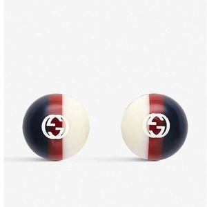 gucci earrings authentic stud Red White And Blue
